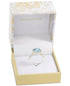 CHARTER CLUB Silver-Tone Pavé & Blue Crystal Halo Ring Size 5